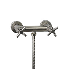 Смеситель для душа Aqueduc 345715 двуручковый, без излива, нержавеющая сталь