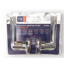 Ручка защелка Punto DK610/BL CP-PS (без фик.) хром