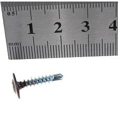 Саморез по металлу с прессшайбой со сверлом RAL 8017, темно-коричневый, 4,2x19 мм (30 шт)