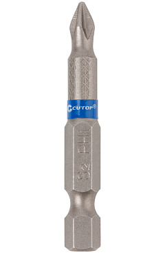 Набор стальных бит, Ph1-50 мм, Cutop Profi, S2, 83-342 (2 шт/карта)