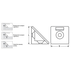 Уголки мебельные пластиковые с шурупом, черный (4 шт)