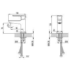 Смеситель для раковины Lemark Basis LM3606C