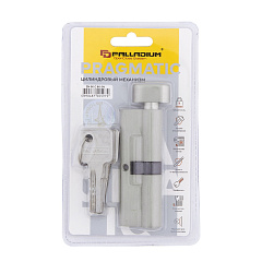 Цилиндровый механизм Palladium, ZN 90, C BK SN, матовый никель, с вертушкой