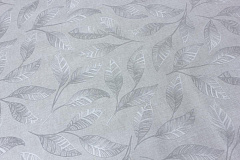 Клеенка ПВХ, на нетканной основе, Camelia, Листья серебро, 1,4х20 м