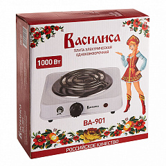 Плита электрическая "ВАСИЛИСА", ВА-901, 1000 Вт, одноконфорочная, бежевая