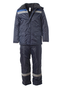 Костюм рабочий зимний Стандарт с СОП, темно-синий, р.(56-58) 112-116/182-188