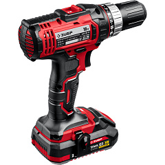 Аккумуляторная дрель-шуруповерт Зубр ДШЛ-185-22, 18 В (2х2 Ач)