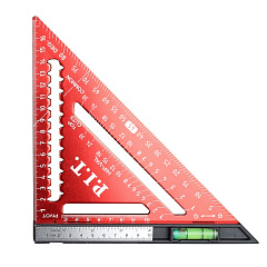 Угольник метрический P.I.T., Свенсона, плотницкий, с пузырьковым уровнем, 180 мм