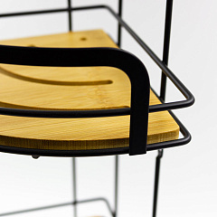 Полка угловая, бамбук, 3-ярусная