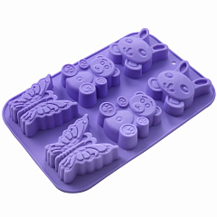 Форма для выпечки силиконовая Mielaje 4309, 6 отверстий, 26х17х3 см