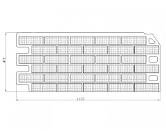 Фасадная панель FineBer Кирпич 1137х470 мм (0,46 м2) бежевый