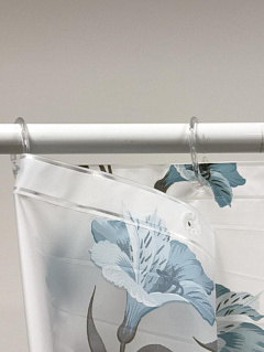 Штора для ванн Peva, GX005-P1,178х183 см, васильки