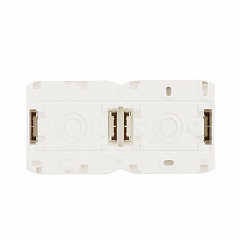 Розетка двойная 2х2К+З с заземлением со шторками IP44 белая QUTEO