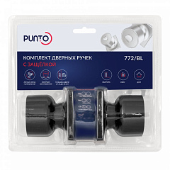 Ручка защелка DK772/BL BL-PS (без фик.) черный