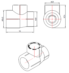 Тройник переходной полипропиленовый PP-R, Valtec VTp.735.0.025020020, 25х20х20 мм