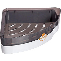 Полка многофункциональная Vanstore прямая, черно-прозрачная/белая, 518-10