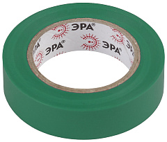 Изолента ПВХ ЭРА 15 мм х 10 м зеленая C0036555