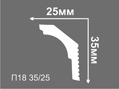 Плинтус потолочный 2 м П18 35/25