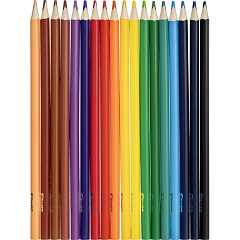 Карандаши цветные Комус Класс ColorPics, 18 цветов, трехгранные