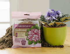 Почвобрикет БиоМастер, сенполия, круглый, 2,5 л