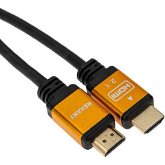 Кабель Rexant HDMI-HDMI 2.1, серия Gold, 1,5 метра, высокоскоростной 48 Гб/сек (8K, 4K, FHD, 3D)