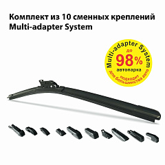 Щетка стеклоочистителя бескаркасная Clim Art Supreme, 16"/41 см (10 адаптеров)