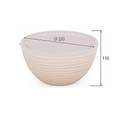 Чаша Оазис с крышкой, бежевый, 2,5 л