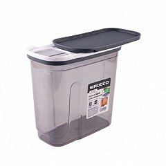 Банка для хранения сыпучих продуктов с крышкой-слайдером Poli, серая, 3 л