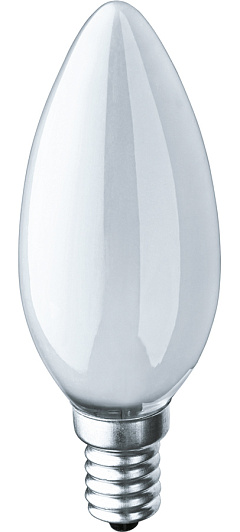 Лампа накаливания Navigator NI-B-60-230-E14-FR свеча матовая B35 60W E14 640lm 3000К, 94309