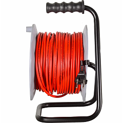 Удлинитель силовой на катушке Ресанта СУ-2х1-50/2, с термозащитой, 4 гнезда, 50 м