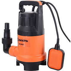 Дренажный насос Вихрь ДН-900П для грязной воды, 900 Вт, 260 л/м, погружение 8 м