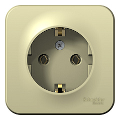 Розетка Schneider Electric, Blanca, 1 местная, с заземлением, открытой установки, бежевый, 16А 250В