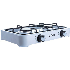 Плита газовая двухконфорочная Delta D-2206, цвет белый