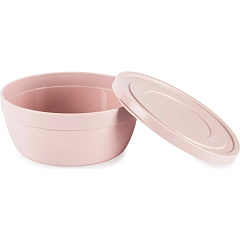 Салатник SANDY низкий с крышкой, розовый, 0,5 л, 12,4 см