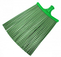 Метла синтетическая плоская с деревянным черенком 5559