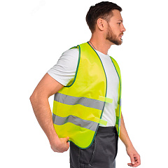 Жилет сигнальный флуоресцентный арт. J02 с СОП, желтый, р. (XL) 104-108/170-188