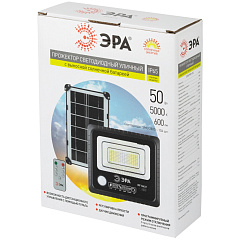 Светодиодный прожектор, уличный, на солнечной батарее, 50 Вт, 5000K, 360 Лм, с датчиком движения