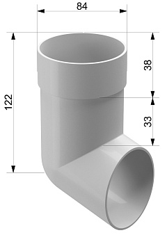 Наконечник Docke STANDARD (Standart) пластиковый 80 мм, белый RAL 9003