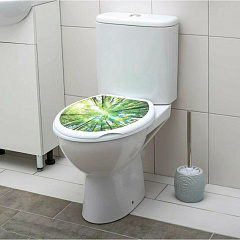 Сиденье для унитаза Декор Лес, цвет белый