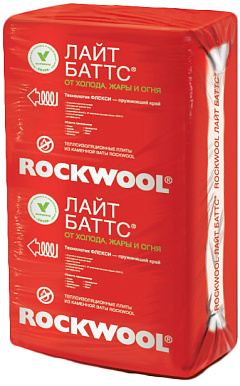 Утеплитель Rockwool Лайт Баттс, 1000х600х100 мм, 5 шт