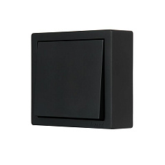 Выключатель 1- клавишный  Lezard Leto, черный