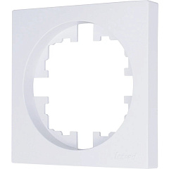 Рамка 1-местная квадратная Lezard Osen, белая, 743-0200-146