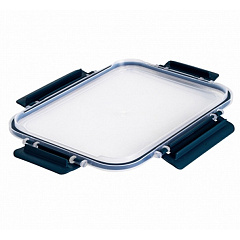 Пластиковый контейнер Clara 900 мл для хранения продуктов, прямоугольный с защёлкивающейся крышкой, синий