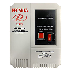 Стабилизатор напряжения однофазный Ресанта АСН-500Н/1-Ц LUX, 0,5 кВт
