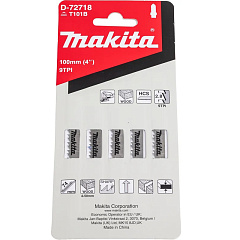 Пилка для лобзика Clean, 100х1,2 мм, 9TPI, 5 шт, Makita D-72718