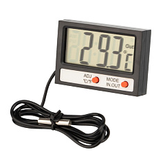 Термометр электронный REXANT комнатно-уличный с часами 70-0505
