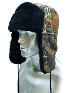 Шапка-ушанка, Оксфорд, синяя, р. 54-56