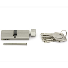 Цилиндровый механизм Palladium, ZN 80, C BK SN, матовый никель, с вертушкой