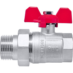 Кран шаровой с полусгоном (американка), рукоятка бабочка, MPF (MasterProf) Aqualink ИС.080042, 1"