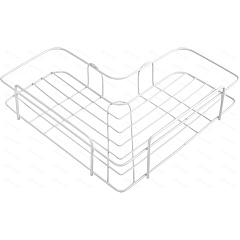 Полка для ванной угловая одноярусная, белая (097-30)